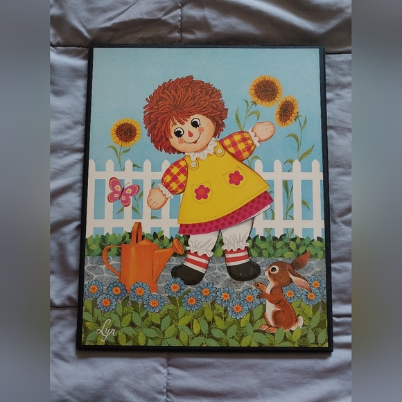 Vintage Raggedy Ann & Andy Prints on Pressed Board - Picture 2 of 8